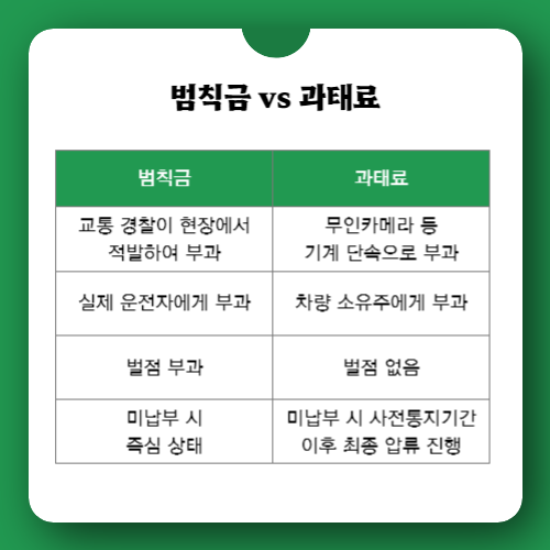 범칙금과-과태료-차이