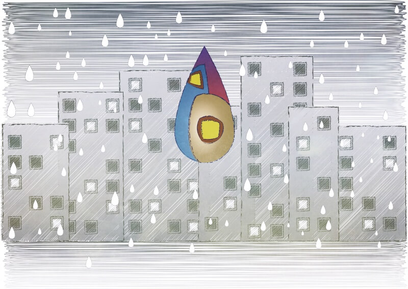 도시에-내리는-비