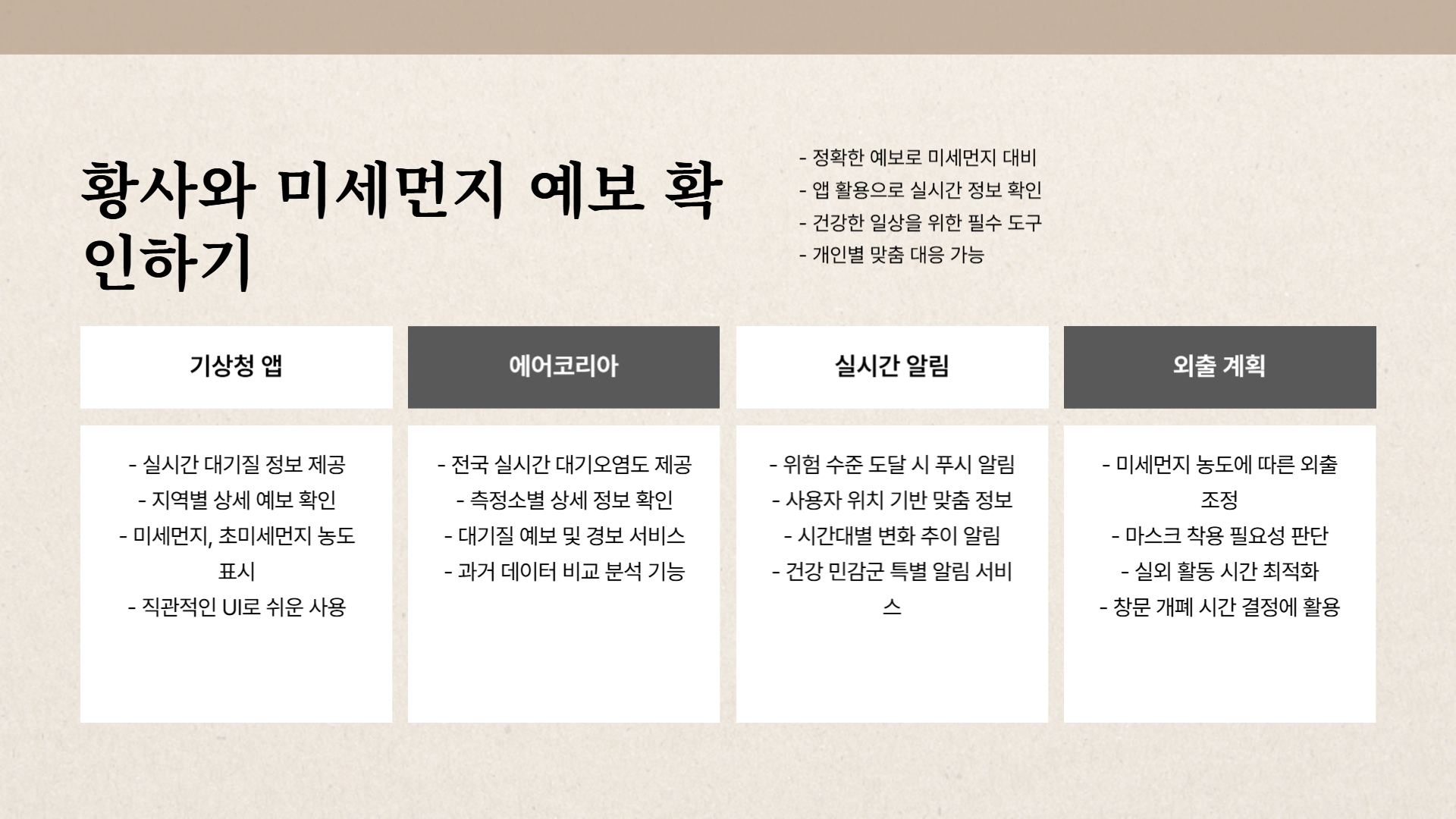 미세먼지와 황사 피해를 줄이는 10가지 방법