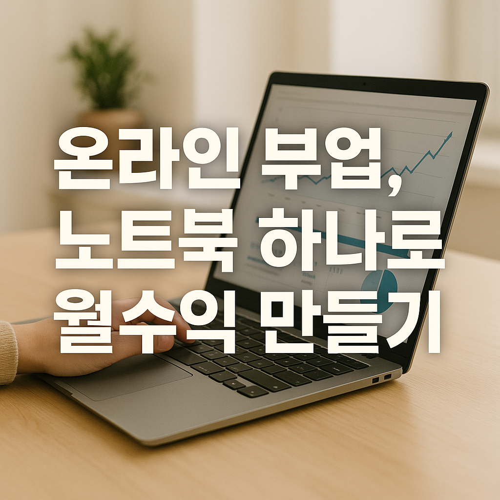 지금 시작하는 2025년 온라인 부업, 노트북 하나로 월수익 만들기