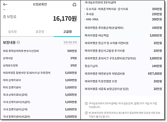 하나손해보험 여행자보험