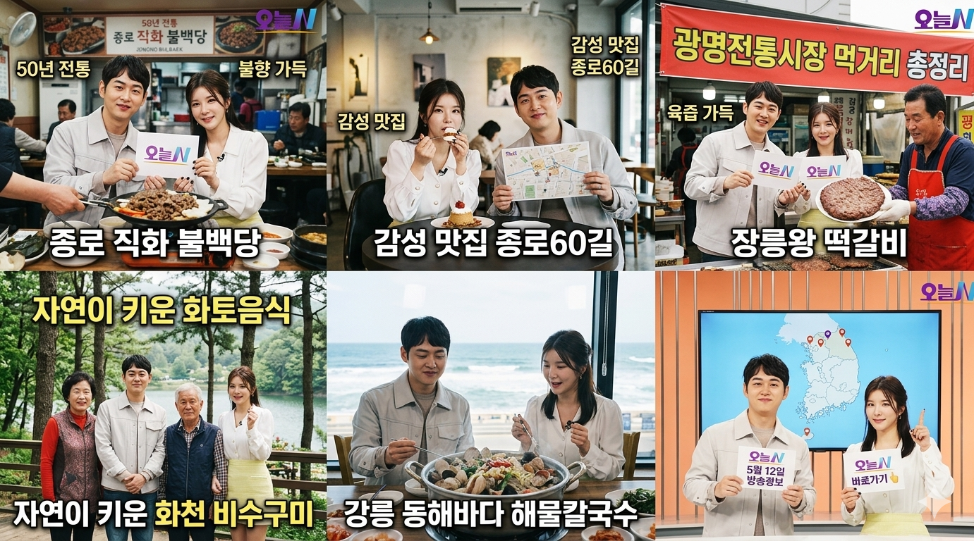 [오늘N] "줄 서기 전에 보세요!" 5월 12일 방송 종로&middot;광명&middot;강릉 맛집 족보 관련사진