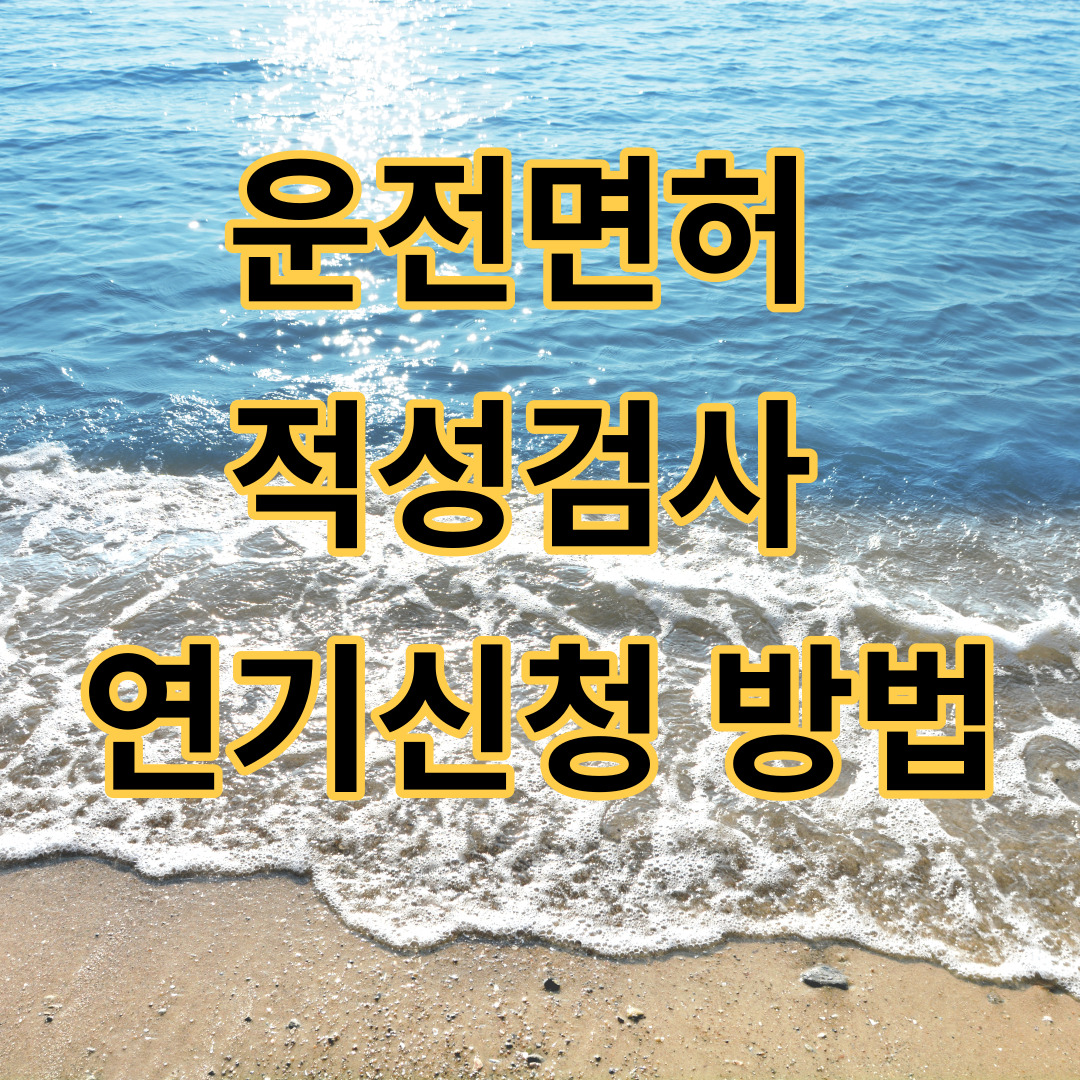 운전면허 적성검사 연기신청