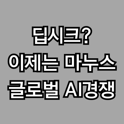 딥시크 후발주자 중국 AI 경쟁 마누스