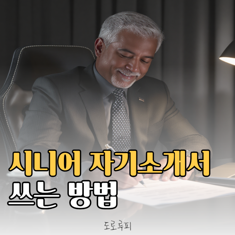 시니어 자기소개서 쓰는 방법