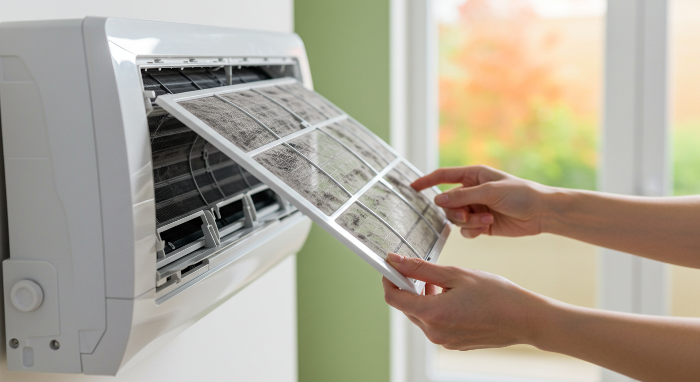 에어컨 전기세 절약 비법! 필터 청소