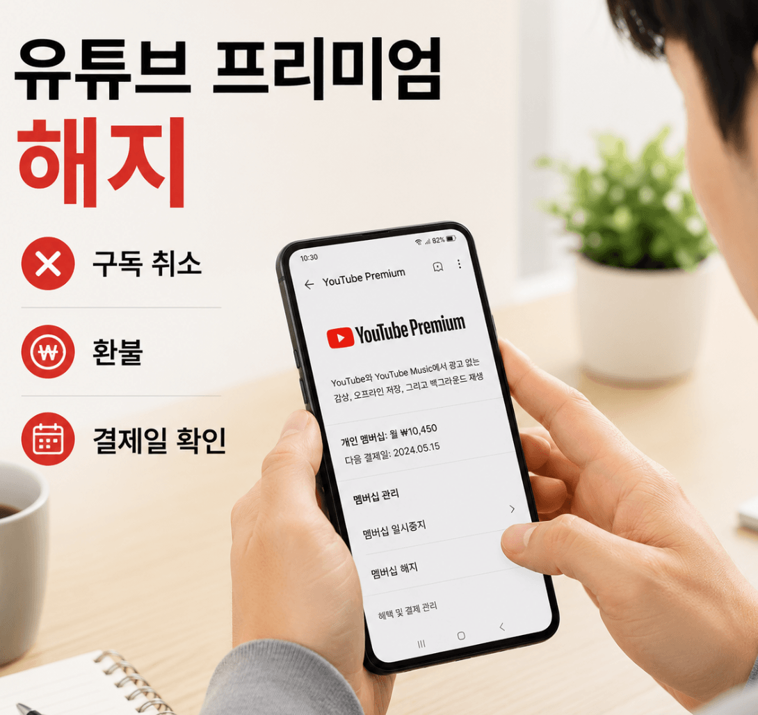 유튜브 프리미엄 해지 방법