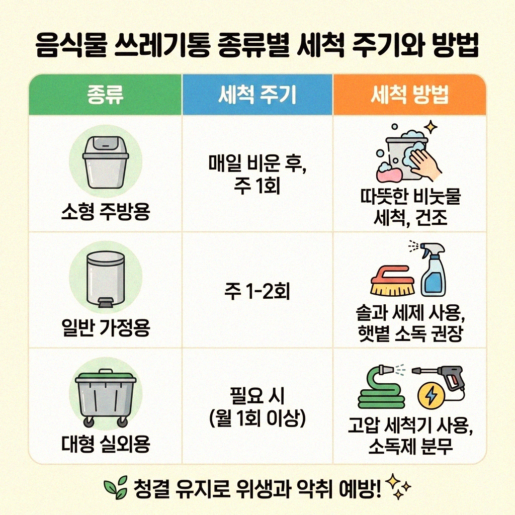 우리 집 음식물 쓰레기통 깨끗하게 청소하는 비법
