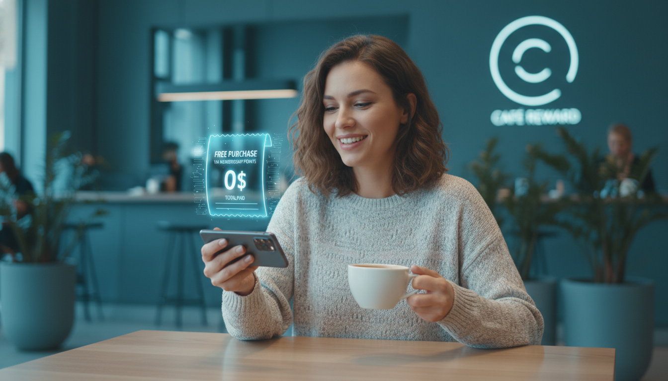 유플투쁠 VIP 멤버십 혜택을 활용해 무료 커피와 할인을 즐기는 모습