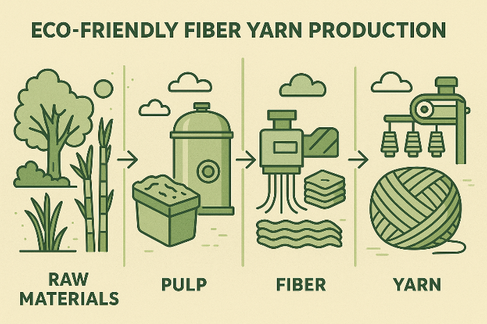 친환경 섬유 생산 장면
