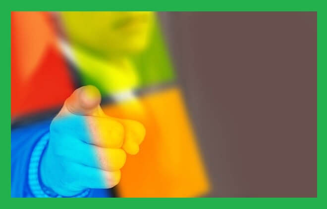 윈도우-로고-가르키는-손가락