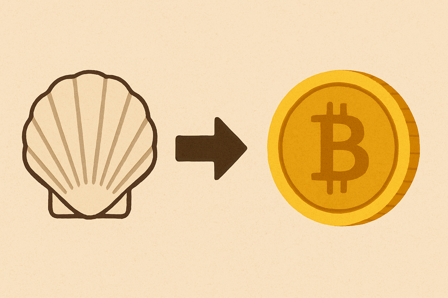 화폐의 역사 – 조개부터 비트코인까지