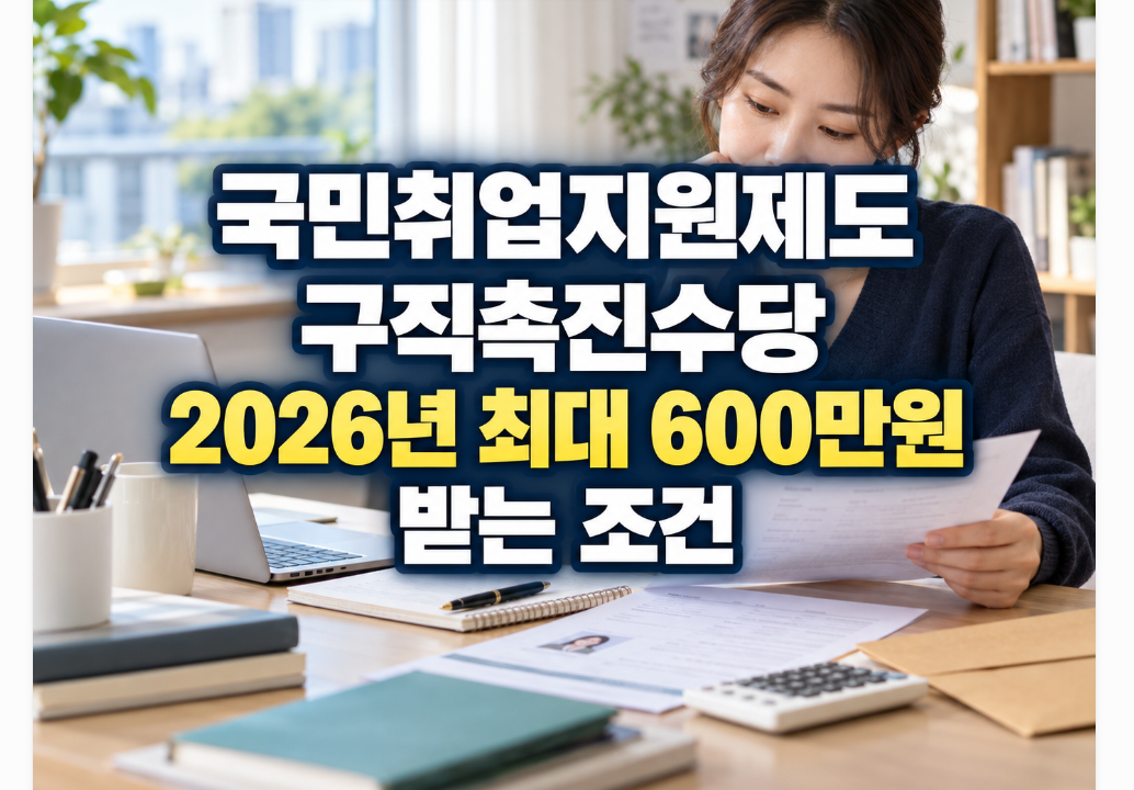 국민취업지원제도 구직촉진수당｜2026년 최대 600만원 받는 조건