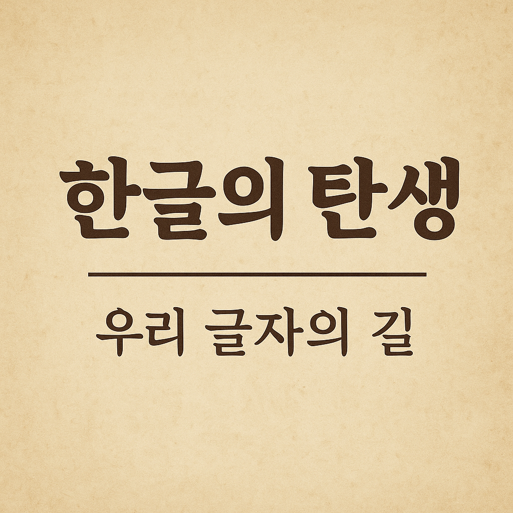 한글의 탄생과 역사 우리 글자의 길