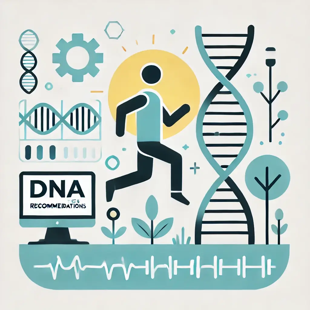 DNA 검사 추천을 기반으로 야외 운동을 하는 사람