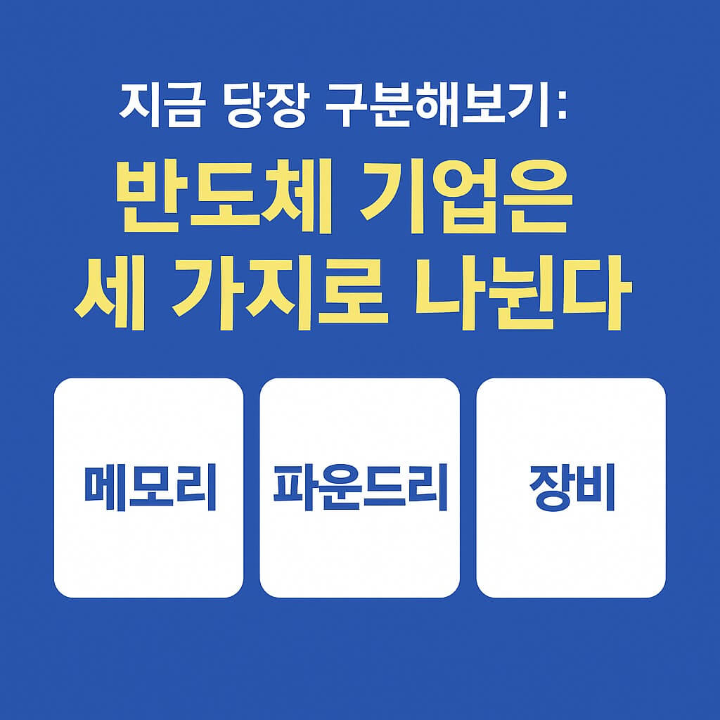 지금 당장 구분해보기: 반도체 기업은 세 가지로 나뉜다