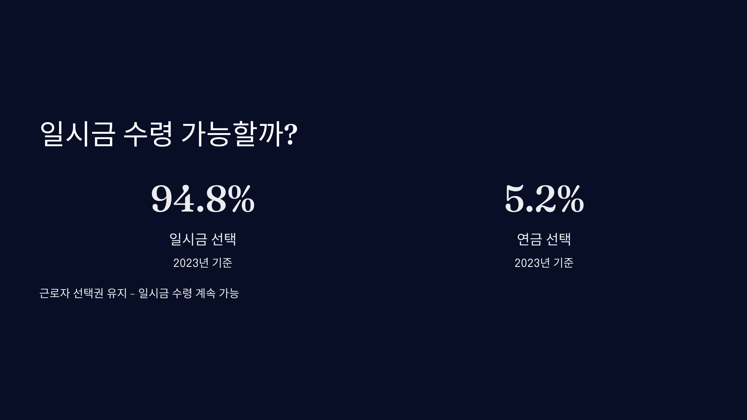 일시금 수령은