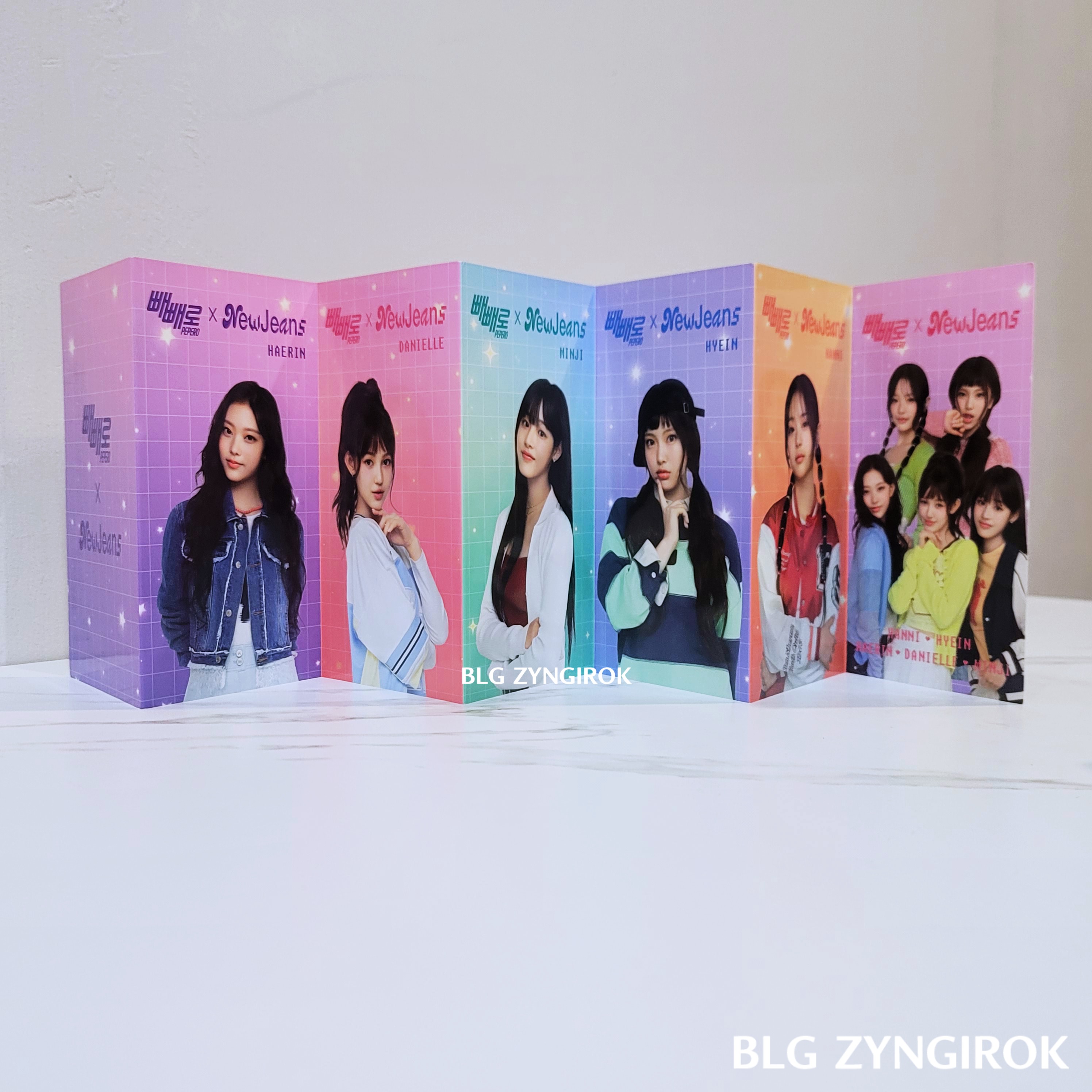 빼빼로 x 뉴진스 뒷면 병풍 모습이다.