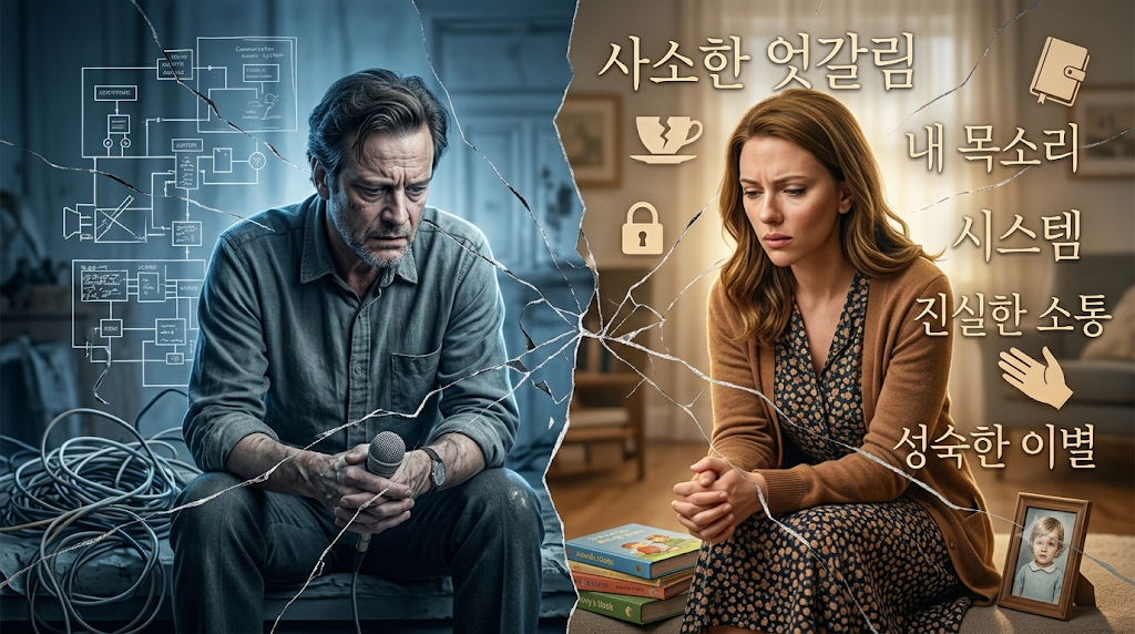 영화 결혼 이야기 속 엇갈림 누적, 제3자의 개입, 갈등, 진짜 대화