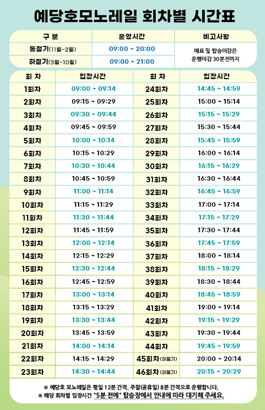 예당호 모노레일
