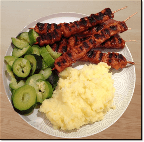 고기와 채소 음식