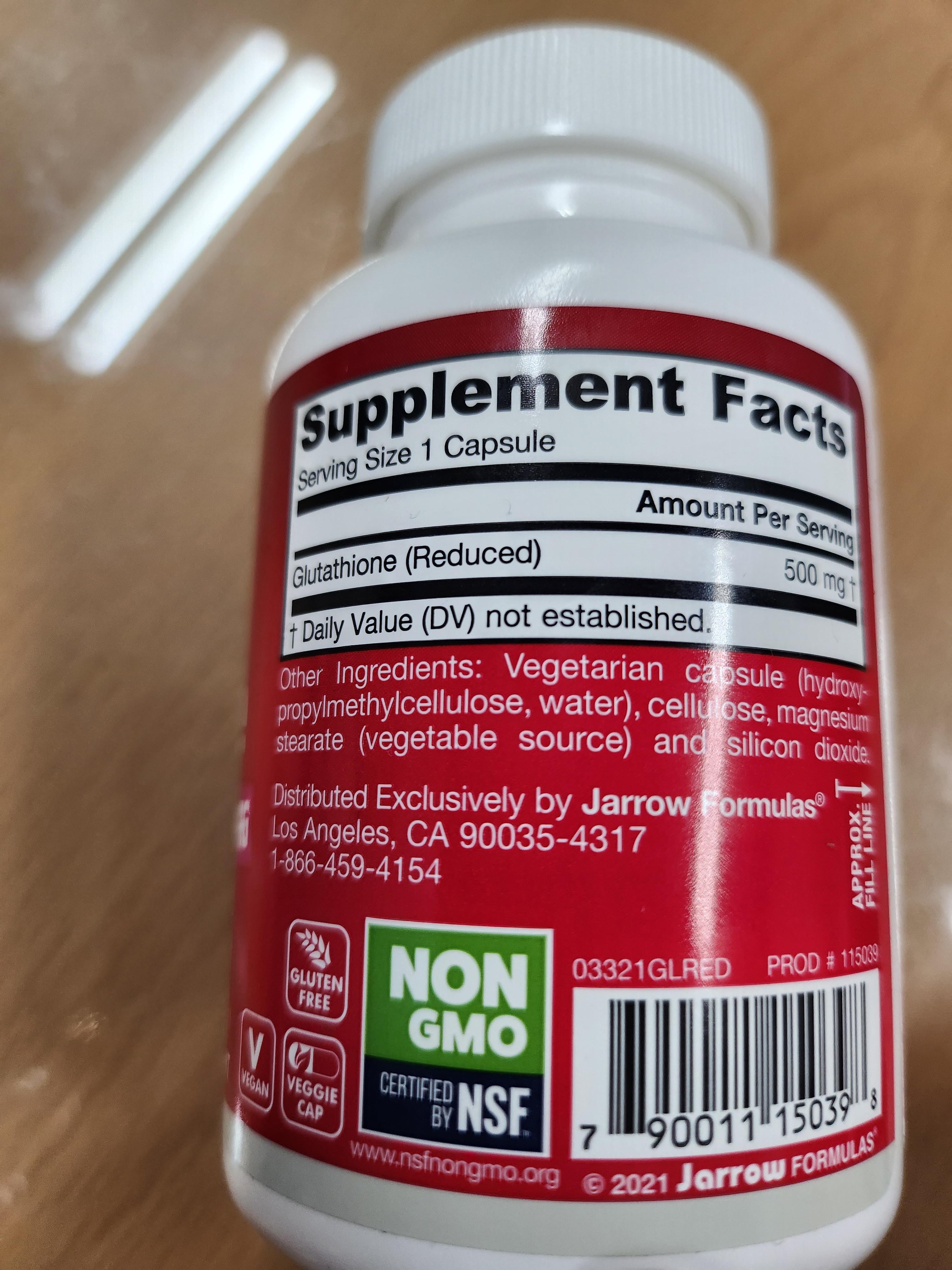 Jarrow Glutathion 자로우 글루타치온 영양제