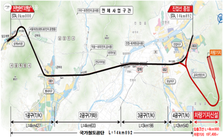 진접선 연장 노선도