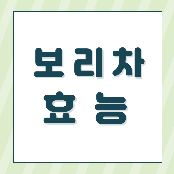 보리차효능