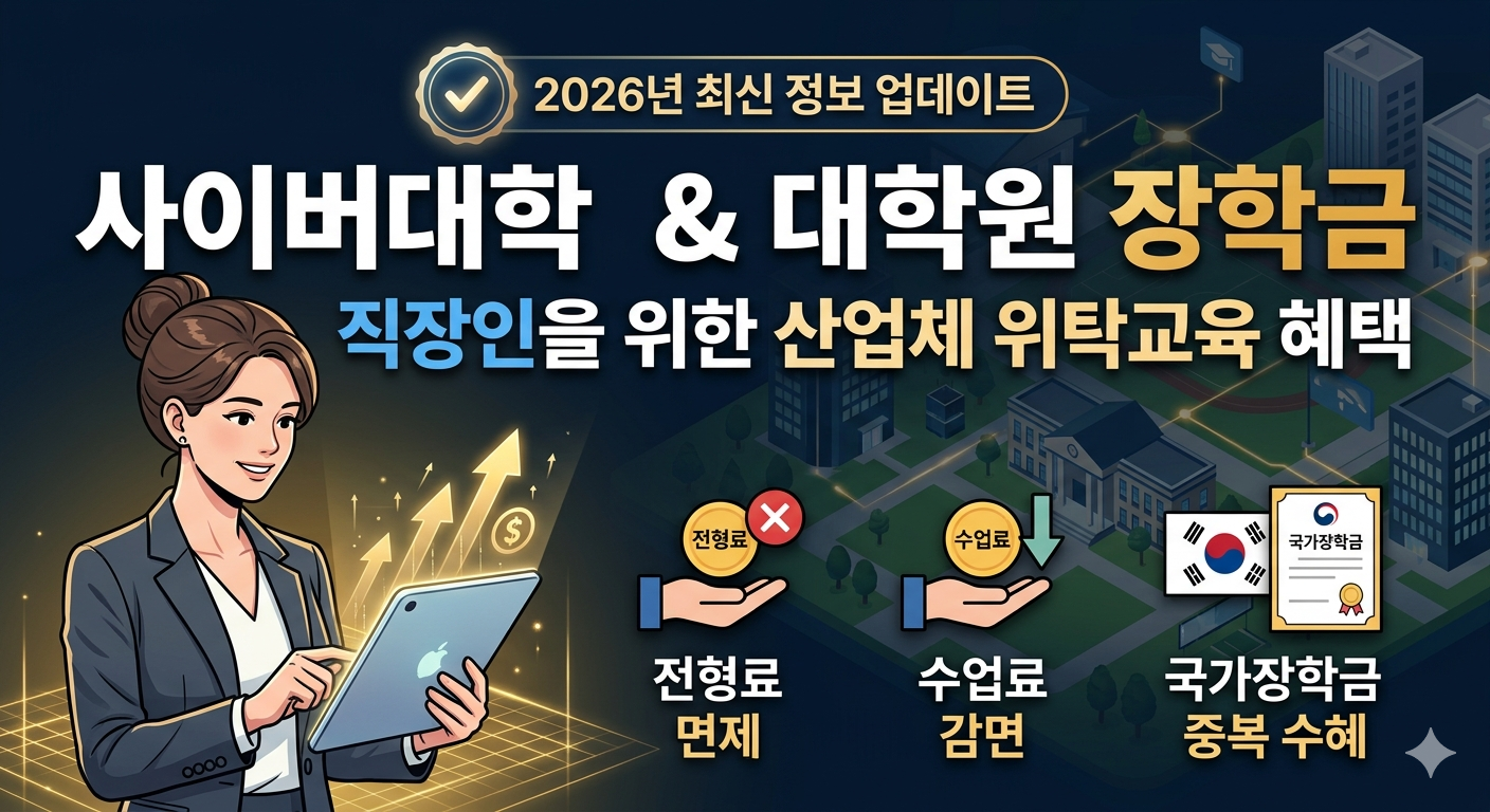 사이버대학대학원 장학금 및 직장인 산업체 위탁교육 혜택