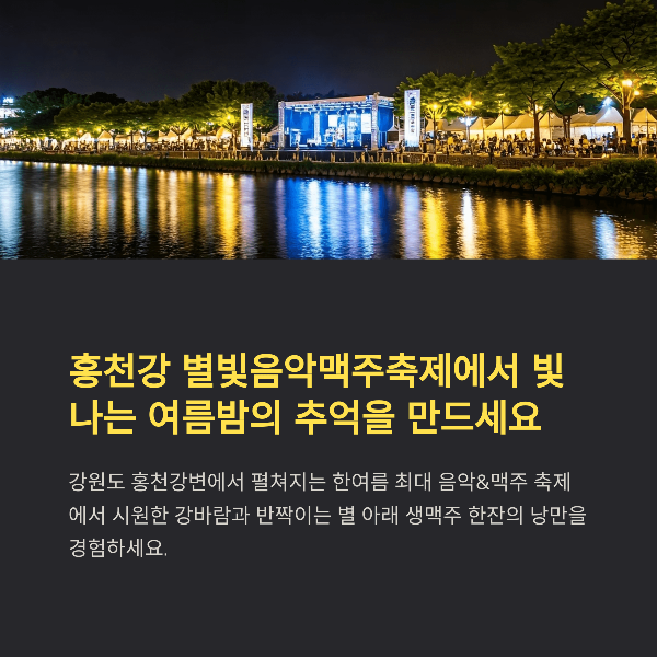 2025 홍천강 별빛 음악 맥주 축제 일정·라인업·꿀팁 총정리