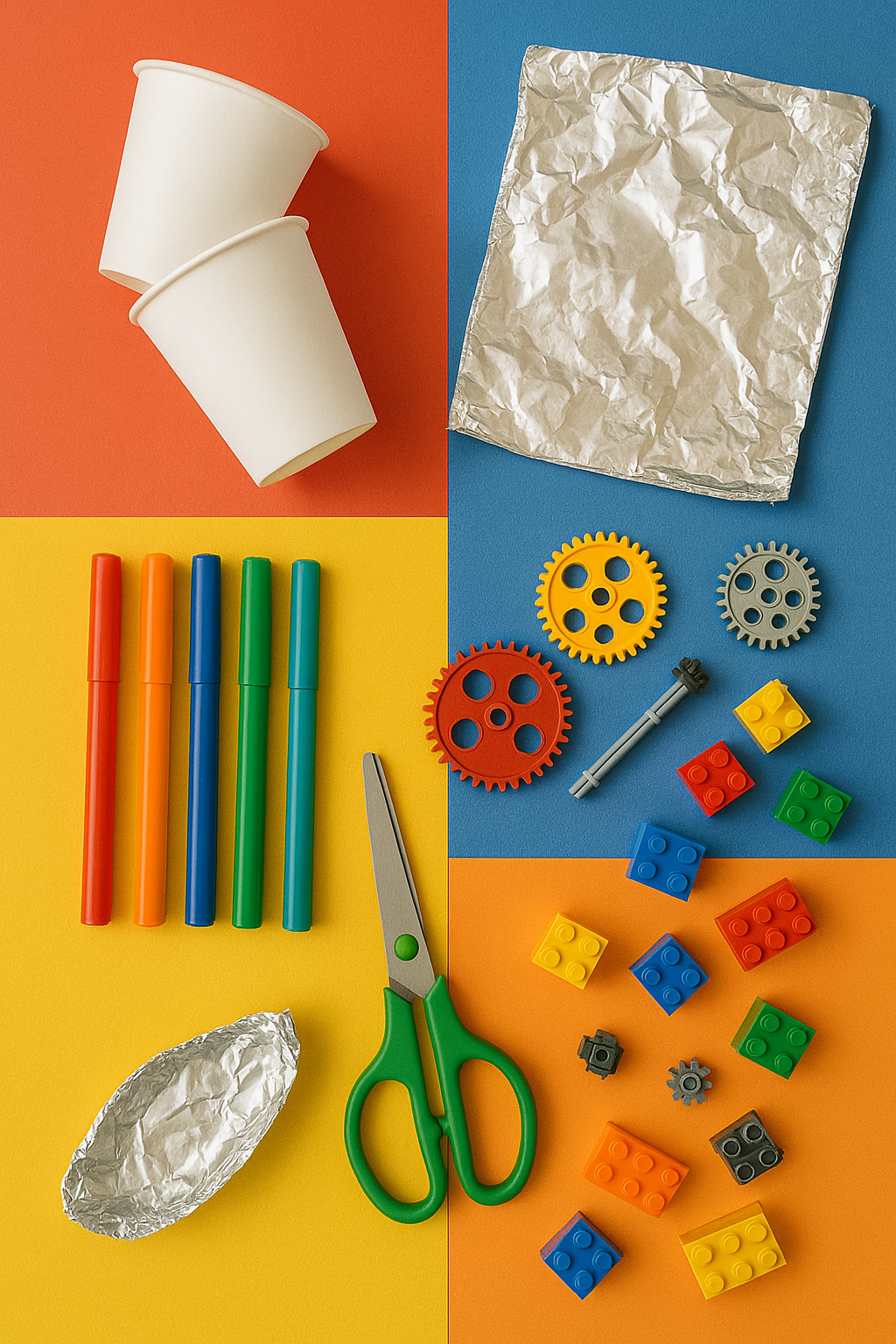 STEAM 활동에 필요한 다양한 준비물 나열한 사진