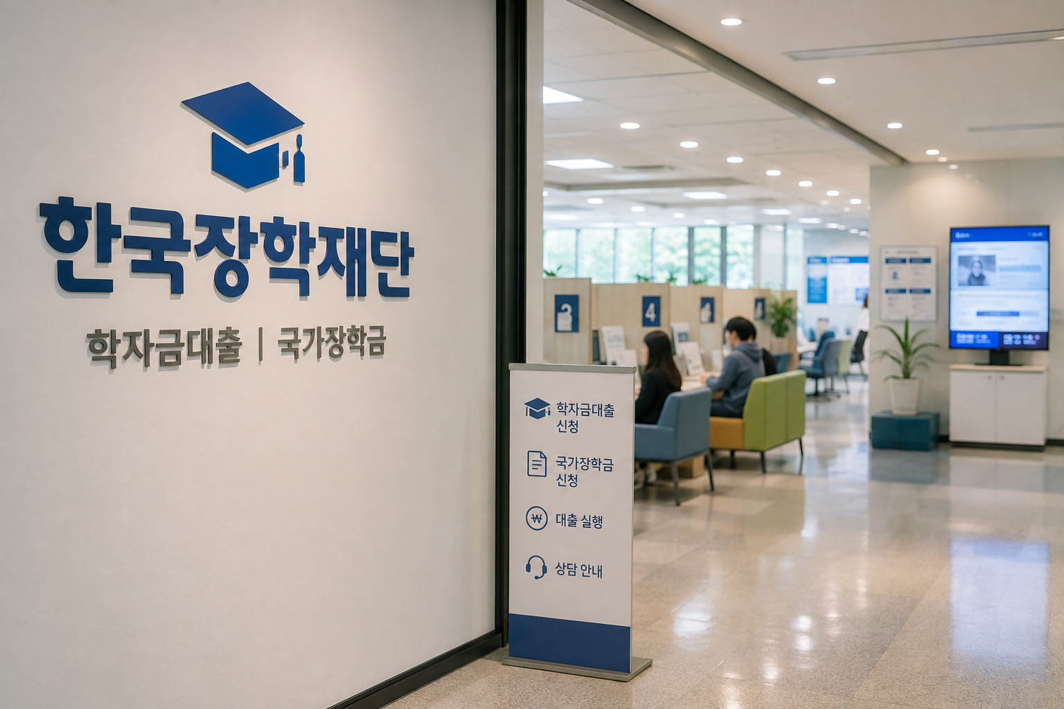 한국장학재단 상담센터를 방문하는 분위기
