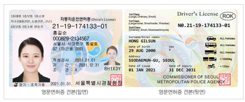 영문운전면허증