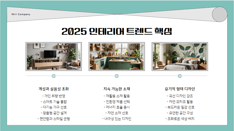 2025 인테리어 트렌드 핵심
