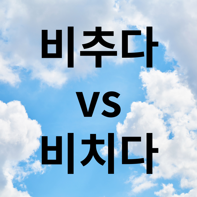 비추다vs비치다