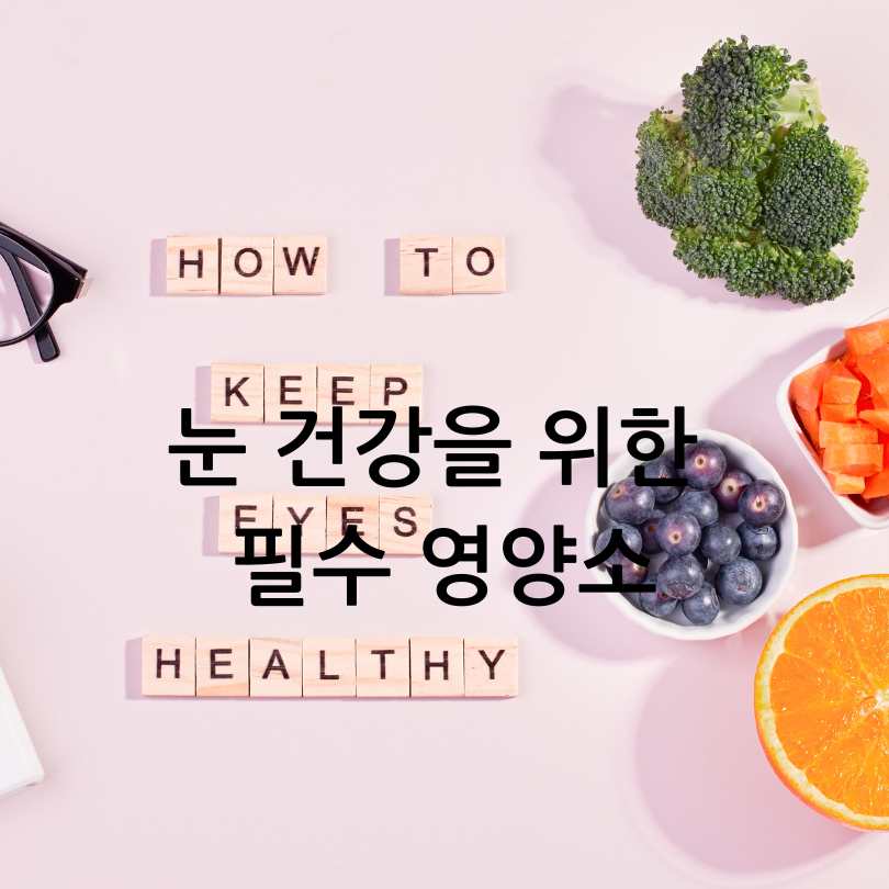 눈 건강에 좋은 영양제 추천