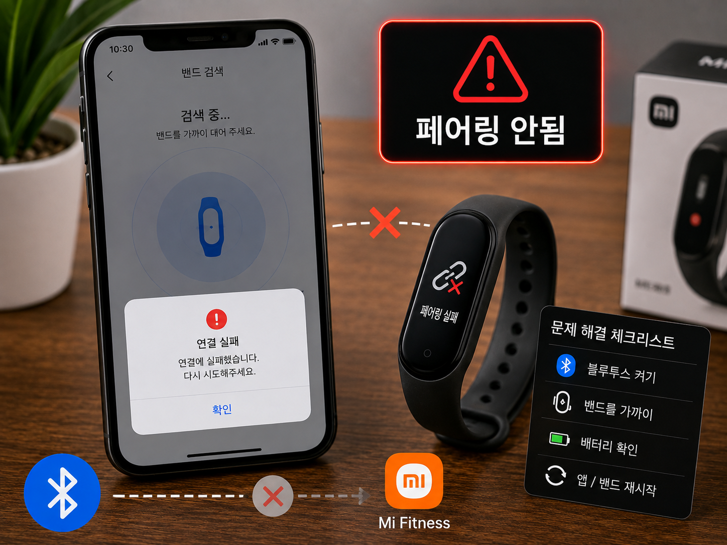샤오미 미밴드 앱 연동 페어링 안됨 해결방법 총정리