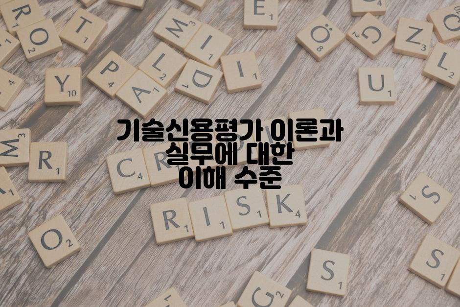 기술신용평가 이론과 실무에 대한 이해 수준