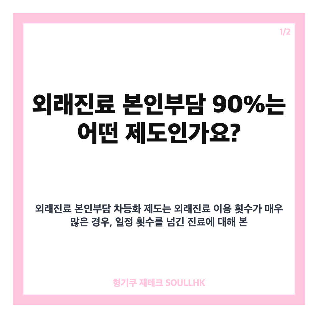외래진료 본인부담 90% 적용 기준, 연 300회 초과 시 달라지는 점 카드뉴스 1