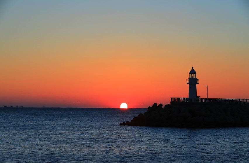 겨울 석양 여행지 관련 사진