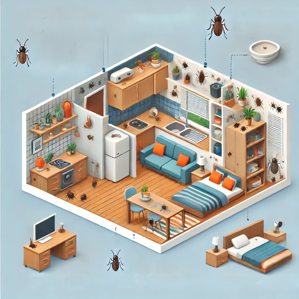 해충이 나타난 자취방 사진