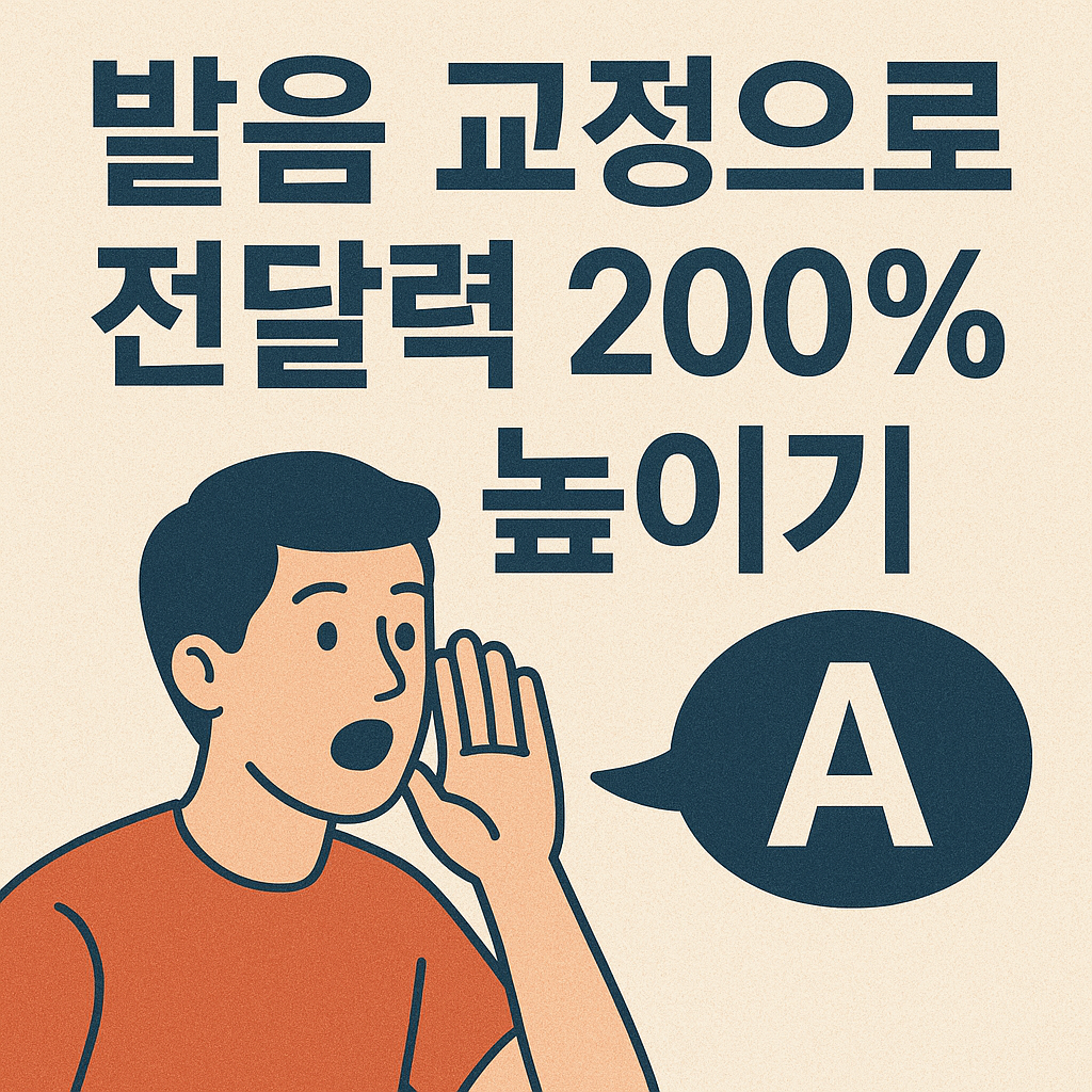 발음 교정으로 전달력 200% 높이는 방법 사진