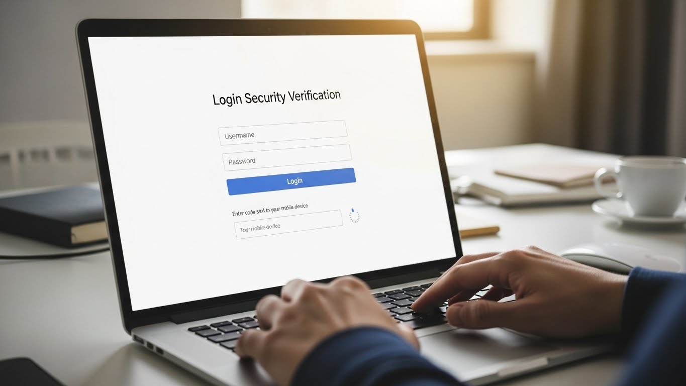 로그인 화면에서 추가 인증을 요구하는 장면