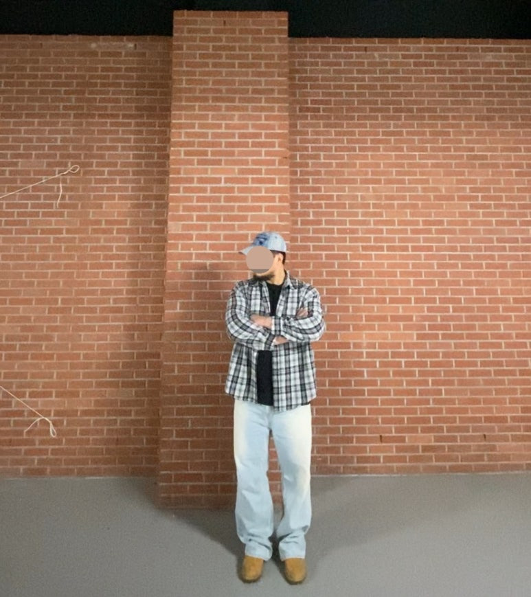 데일리룩('25. 11. 26.)엑스톤즈 빈티지 워싱 데님볼캡, 스탠다드에러 오버핏 포켓 체크 남방 셔츠, 어커버 티셔츠, 에러스익셉티드 와이드 데님팬츠, 호킨스 스웨이드 첼시부츠