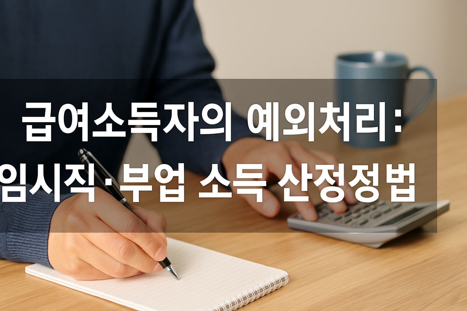 급여소득자의 예외처리: 임시직·부업 소득 산정법 관련 이미지