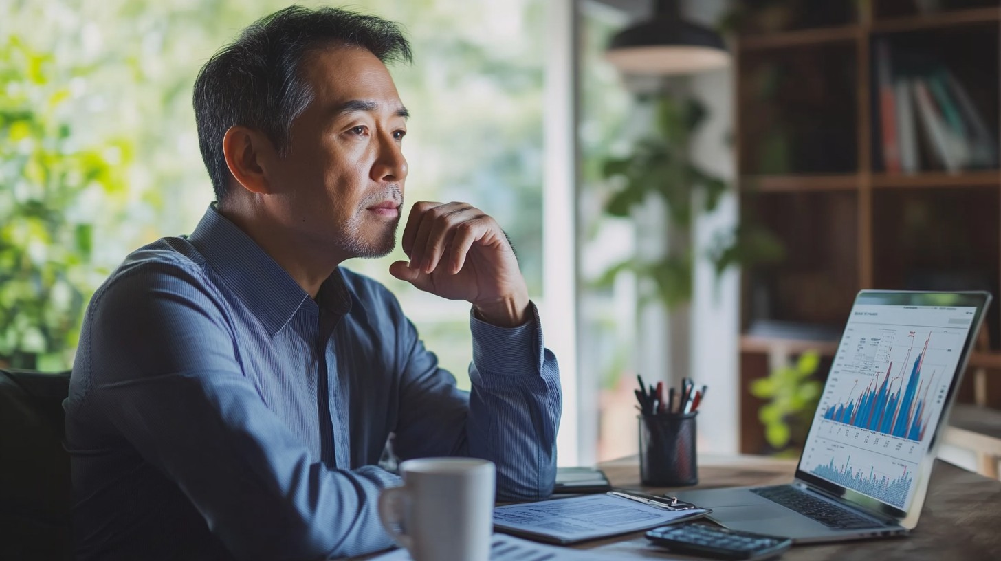 투자를 고민하는 남자 사진
