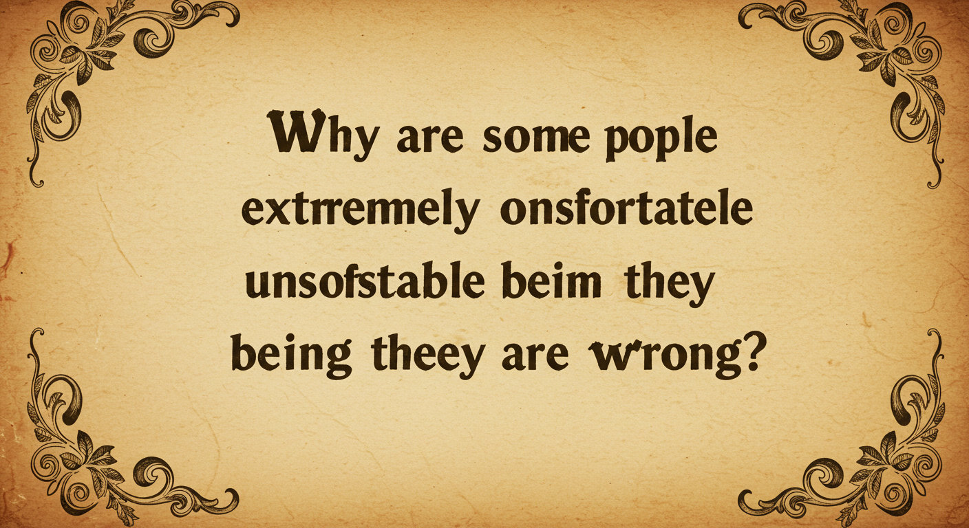 왜 어떤 사람은 틀렸다는 말을 극도로 불편해할까?