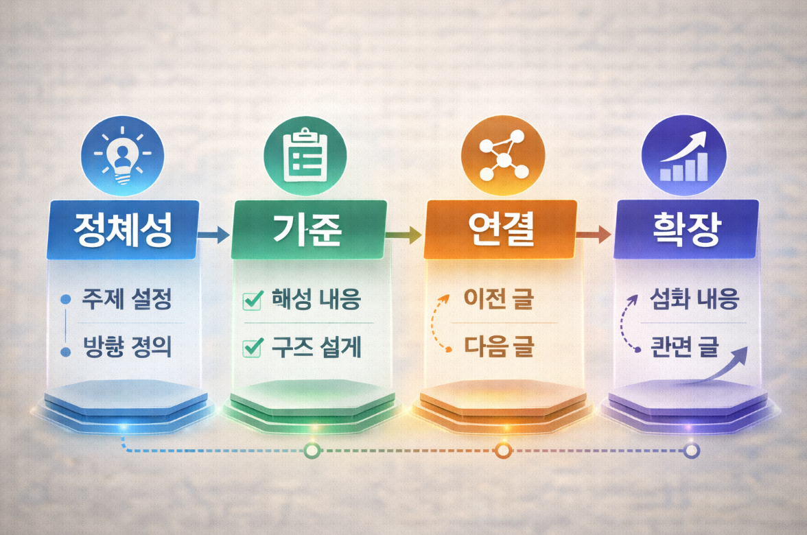 단계형 카테고리로 구성된 블로그 구조 이미지