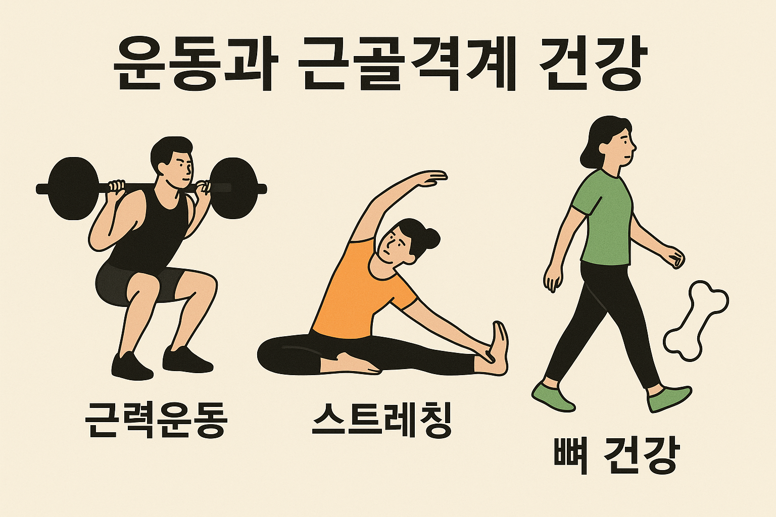 운동과 근골격계 건강 관련 사진