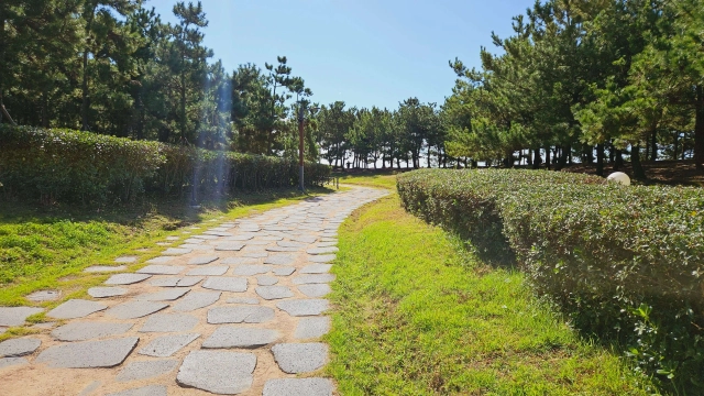 다대포 해수욕장 입구